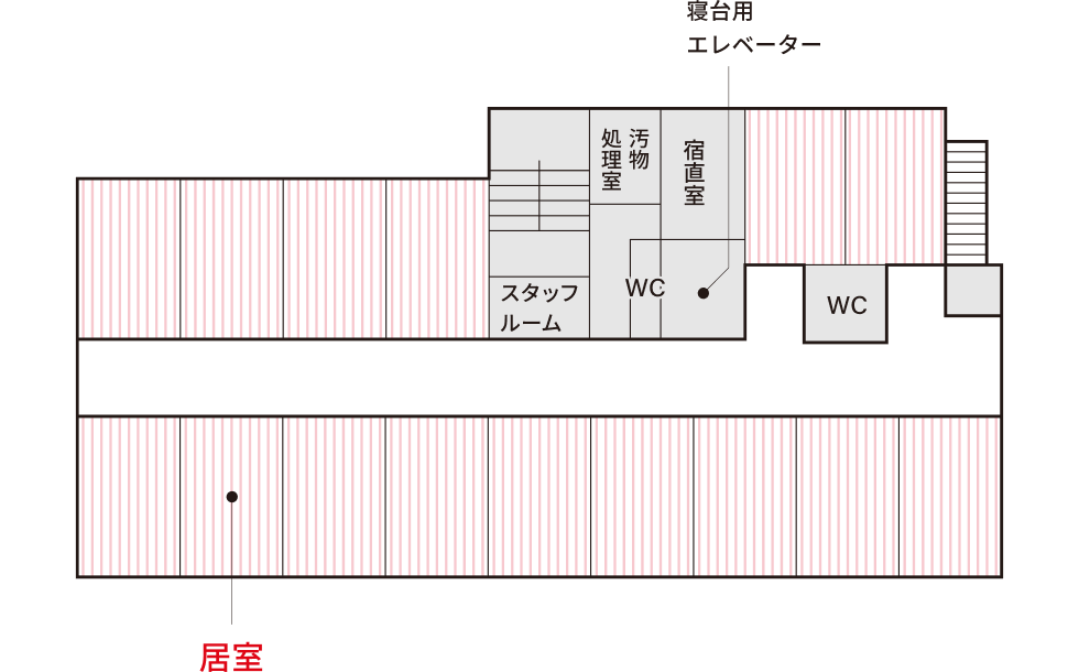 サポートハウスみさとノイエ 2階 見取り図